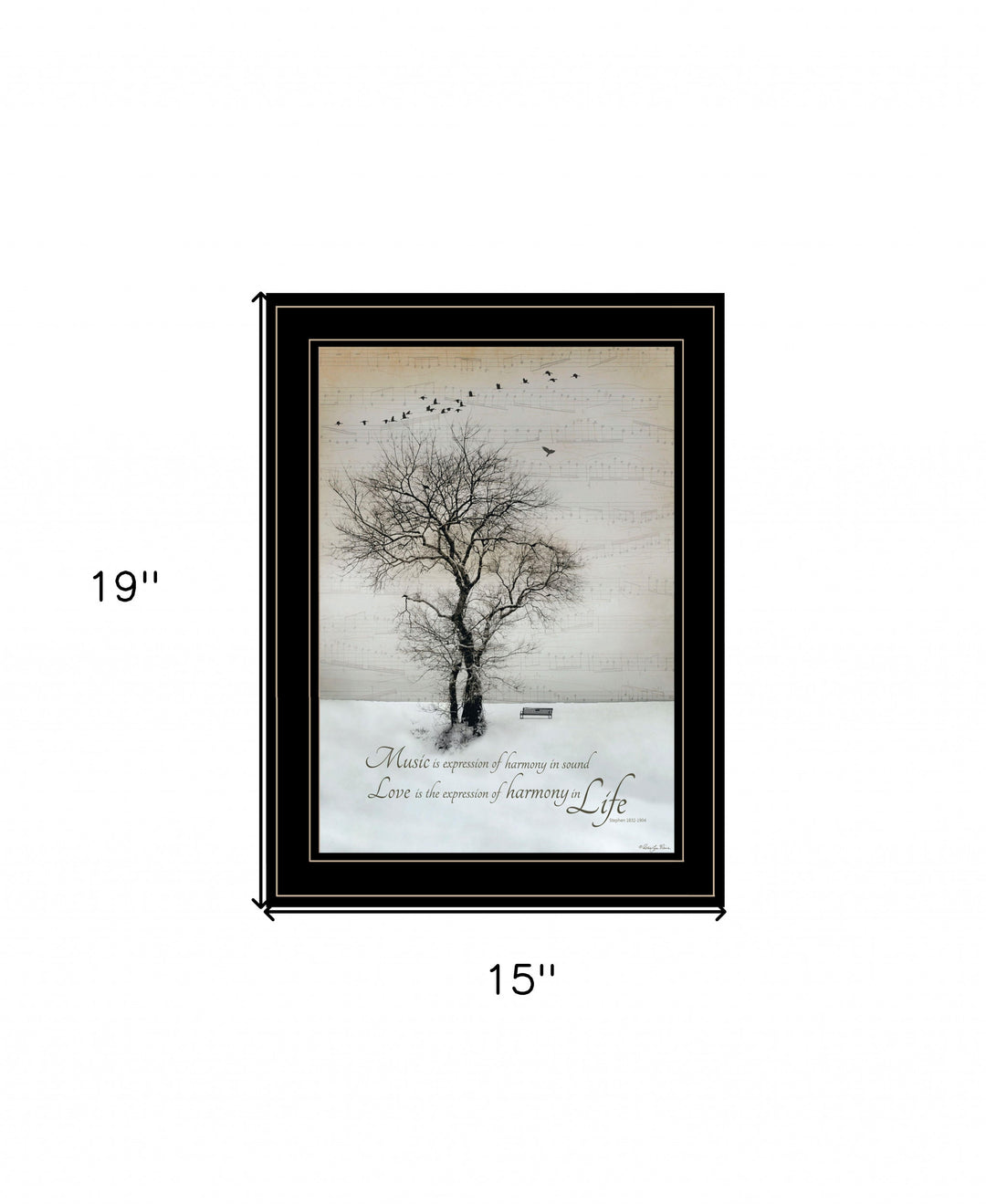 Harmony 2 Black Framed Print Kitchen Wall Art