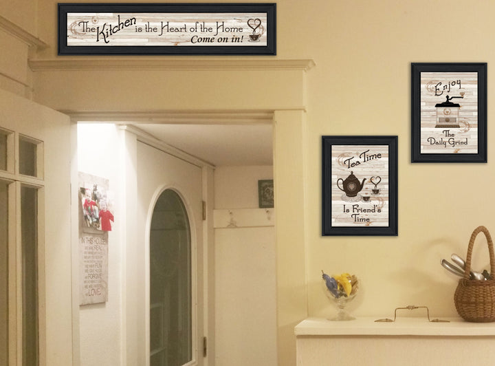 Set Of Three Kitchen Black Framed Prints Kitchen Wall Art