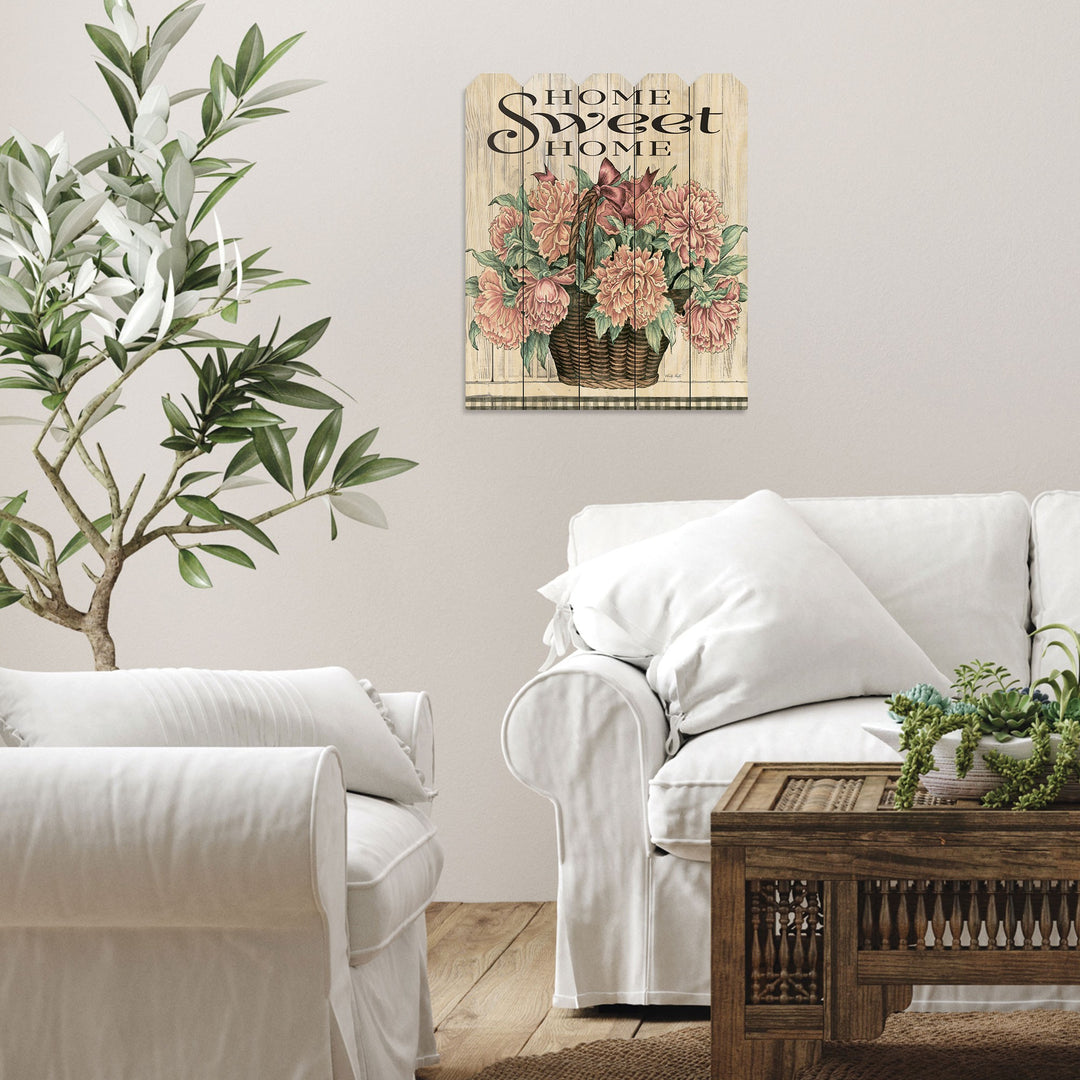 Home Sweet Home Peonies Unframed Print Wall Art