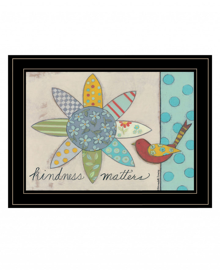 Kindness Matters 2 Black Framed Print Wall Art