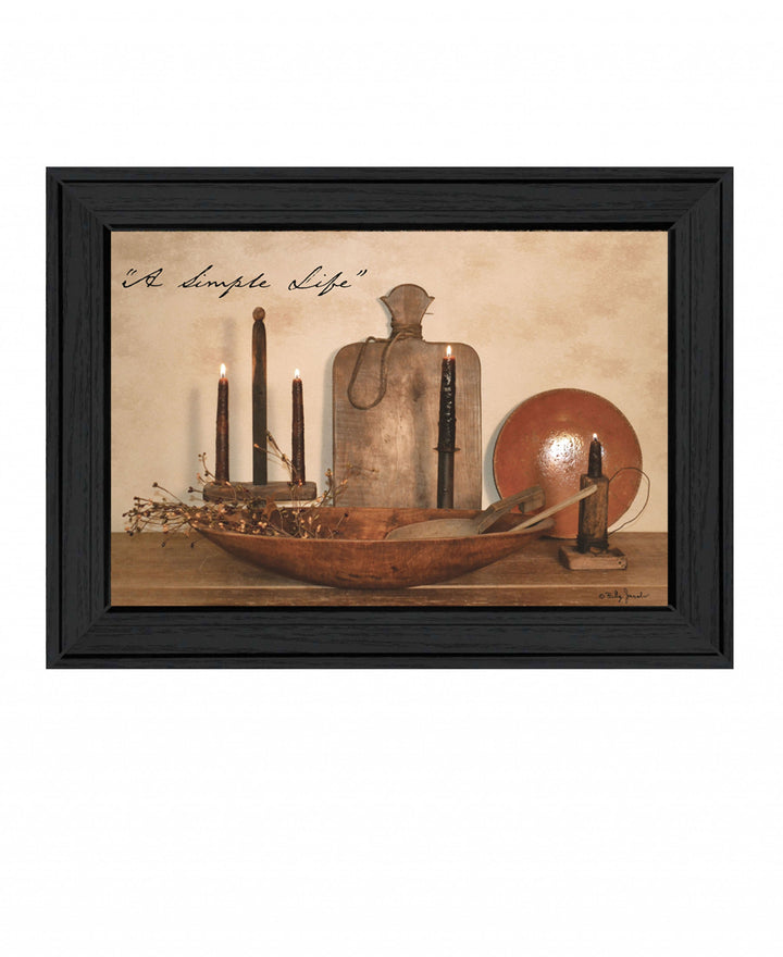 A Simple Life 1 Black Framed Print Wall Art