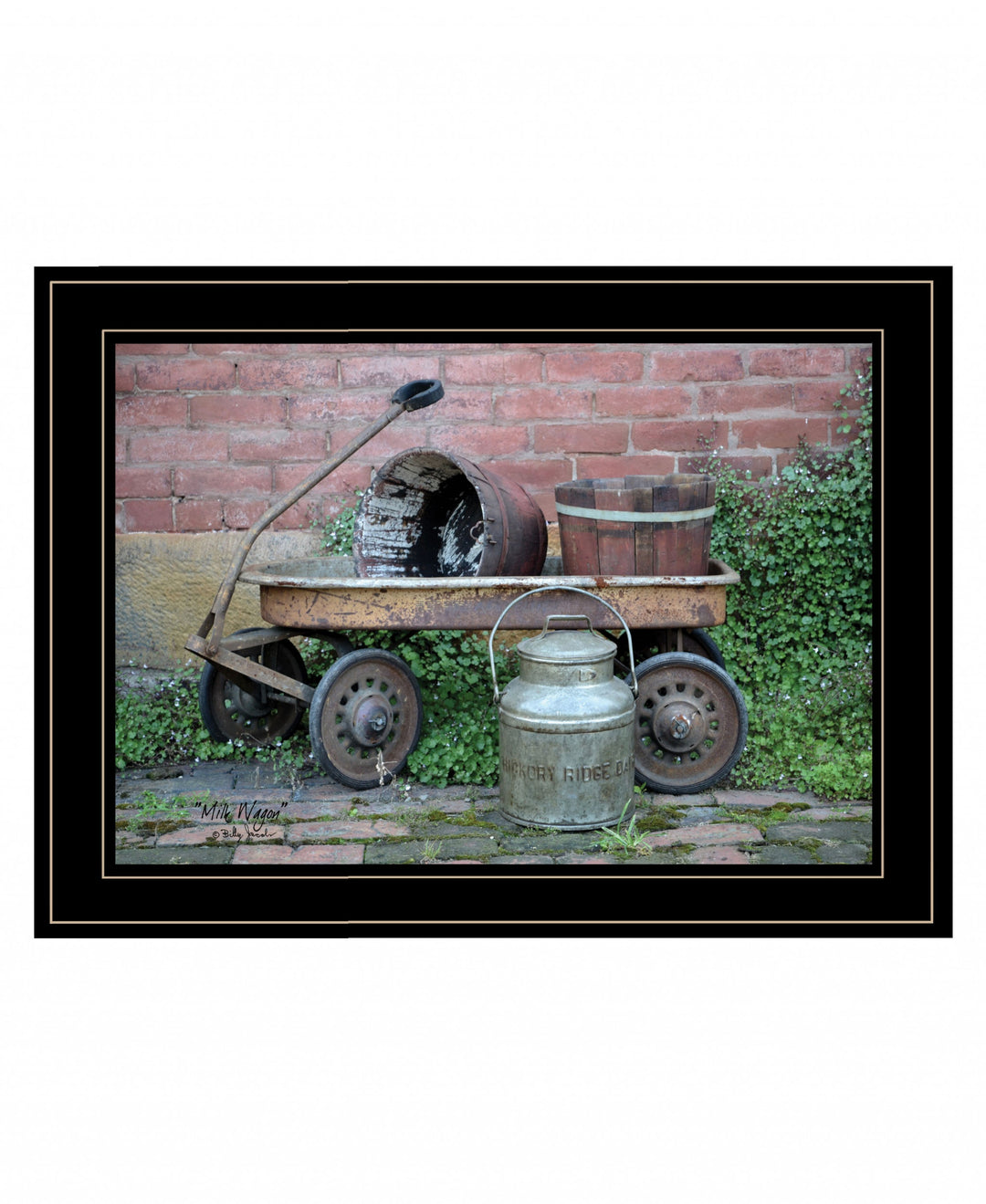 Milk Wagon 2 White Framed Print Wall Art