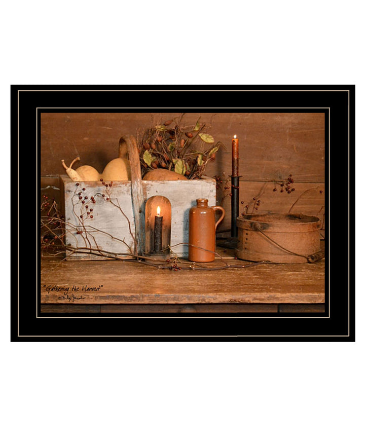 Gathering The Harvest 2 White Framed Print Kitchen Wall Art