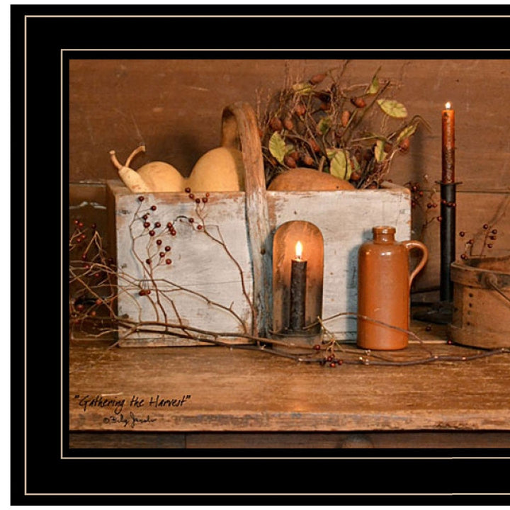 Gathering The Harvest 2 White Framed Print Kitchen Wall Art