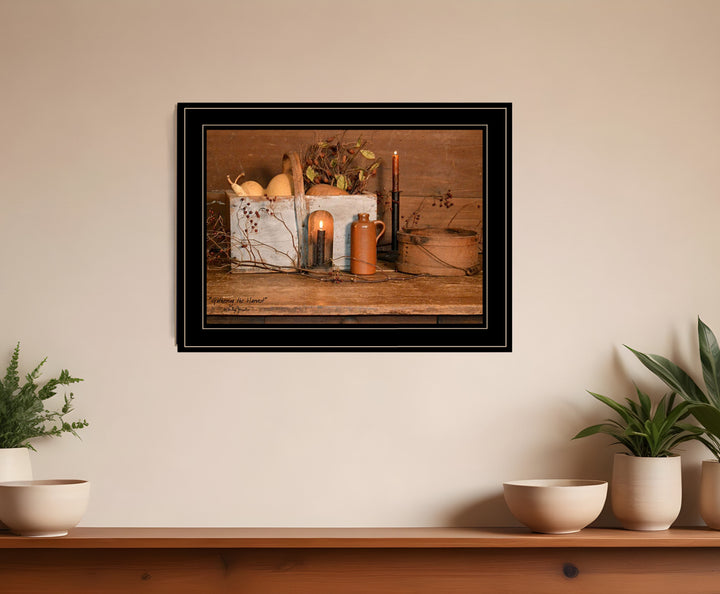 Gathering The Harvest 2 White Framed Print Kitchen Wall Art