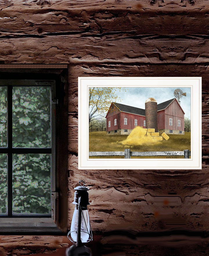 Farm Life 2 White Framed Print Wall Art