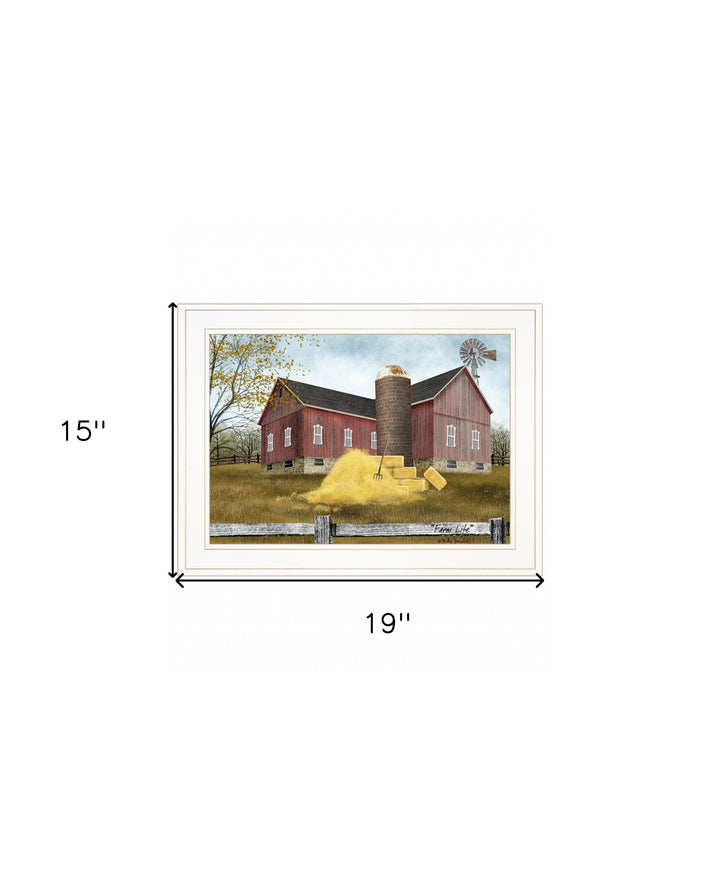 Farm Life 2 White Framed Print Wall Art