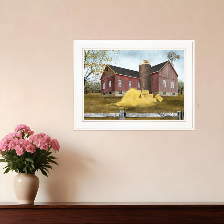 Farm Life 2 White Framed Print Wall Art