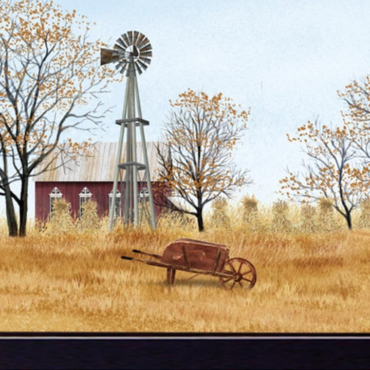 Autumn on the Farm Black Framed Print Wall Art