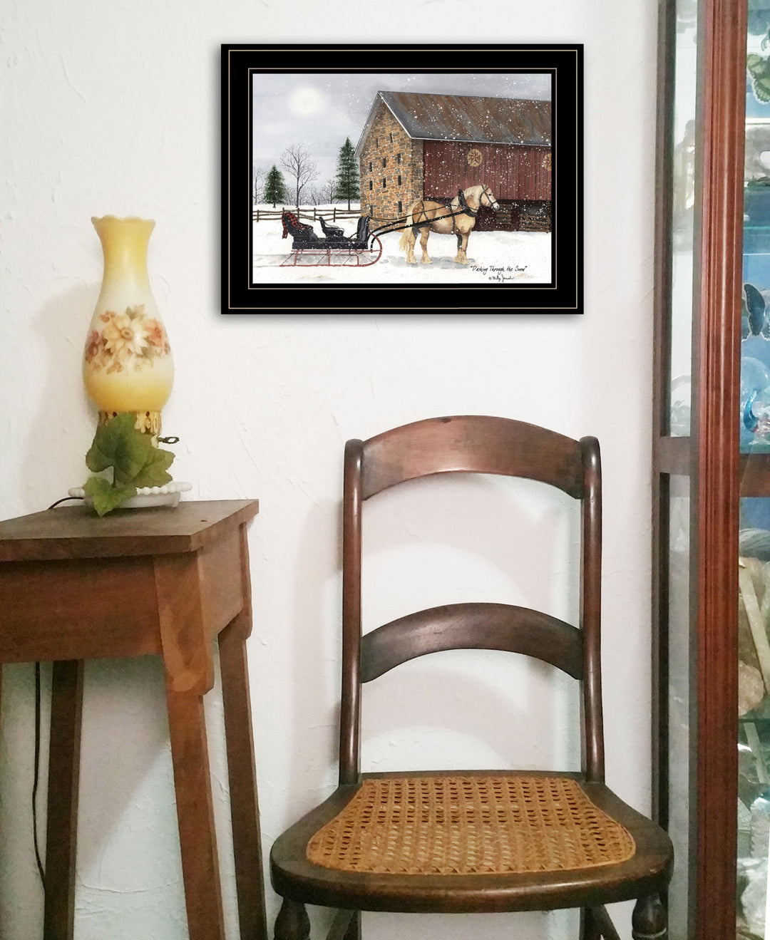 Dashing Through The Snow 2 Black Framed Print Wall Art