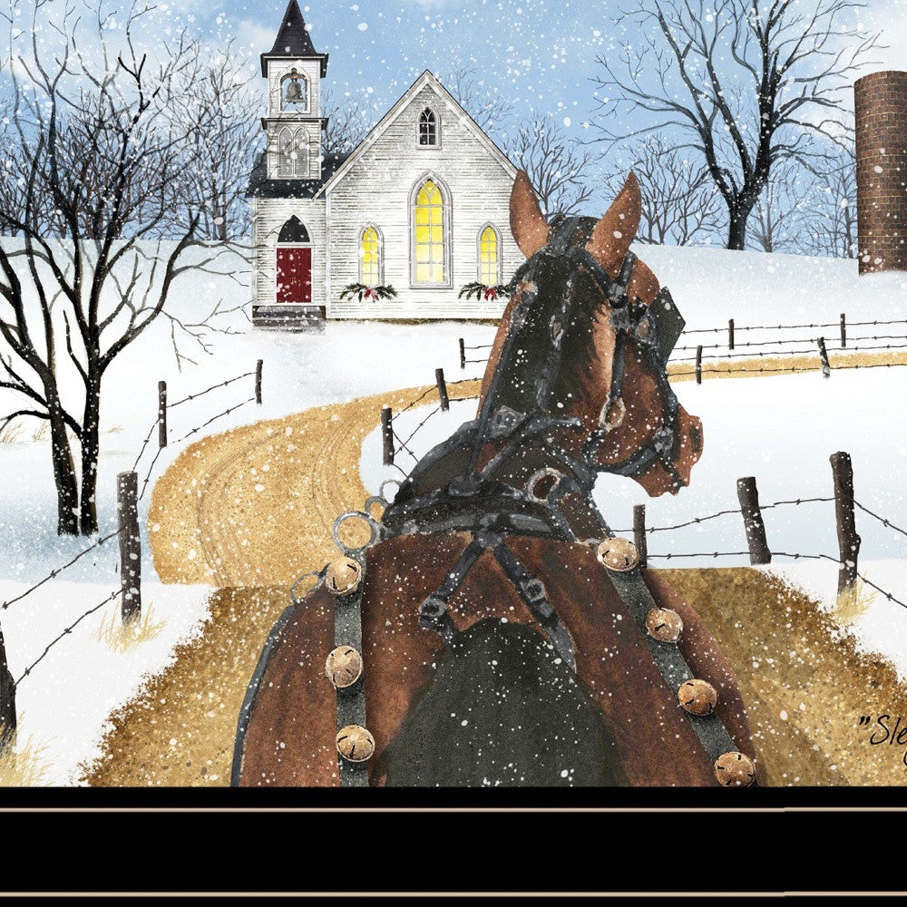 Sleigh Bells Ring 2 White Framed Print Wall Art