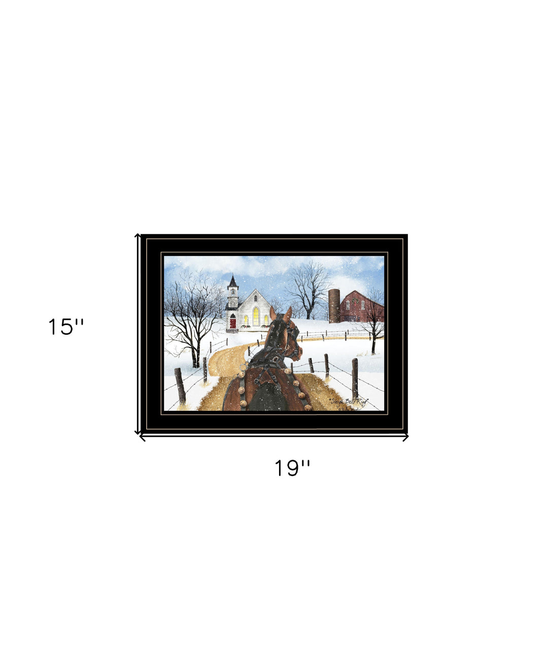 Sleigh Bells Ring 2 White Framed Print Wall Art