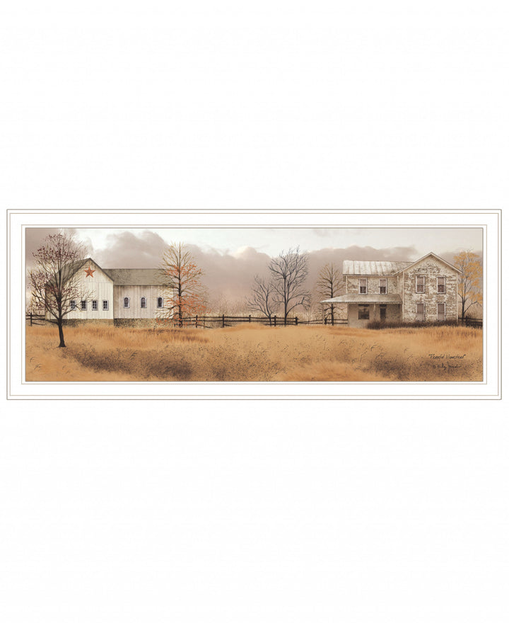 Peaceful Homestead 1 White Framed Print Wall Art