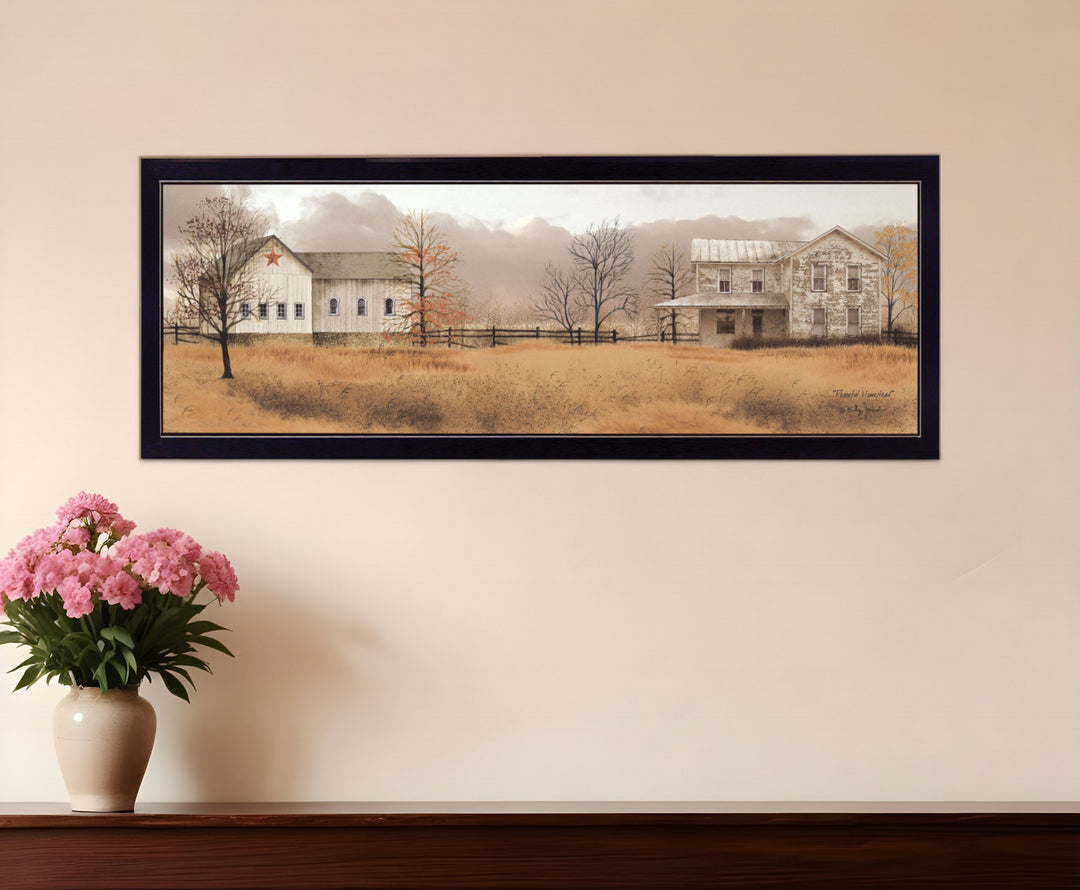 Peaceful Homestead 3 Black Framed Print Wall Art