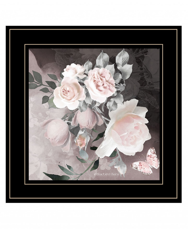 Noir Roses IV 3 White Framed Print Wall Art