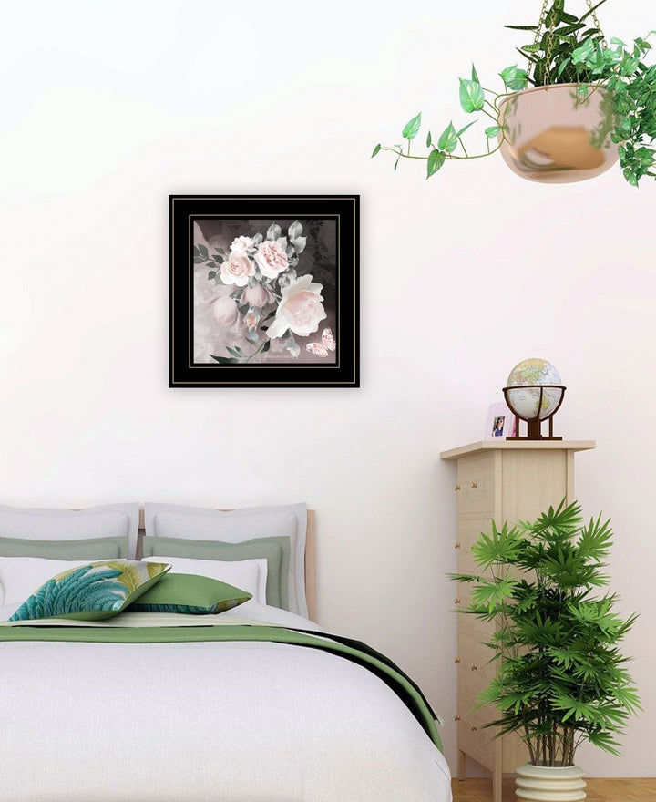 Noir Roses IV 3 White Framed Print Wall Art