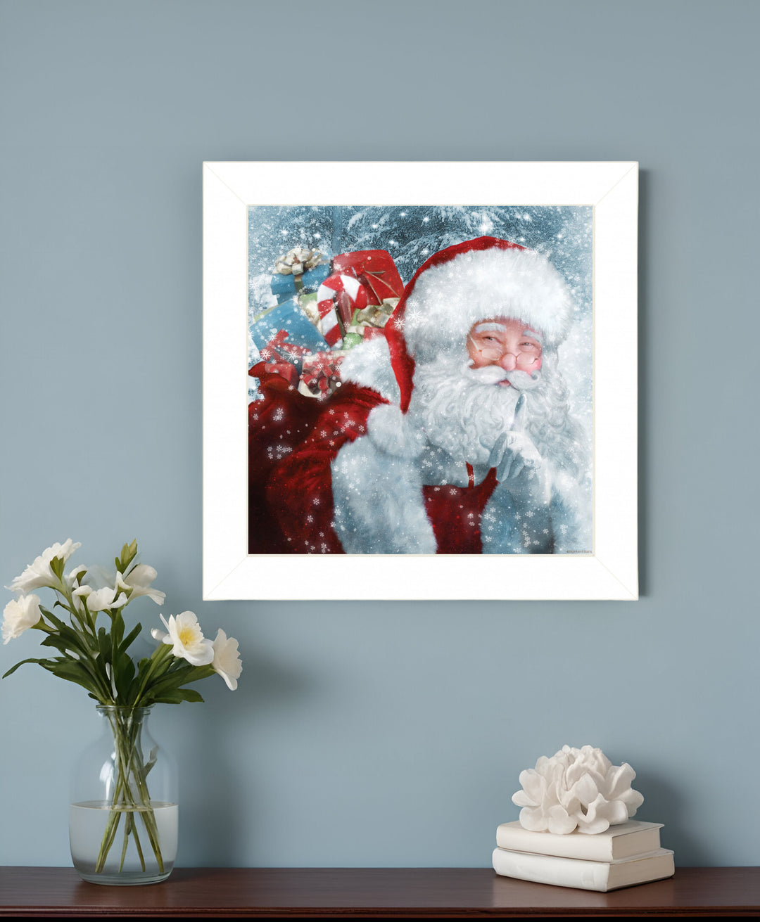 Santas Presents 2 White Framed Print Wall Art