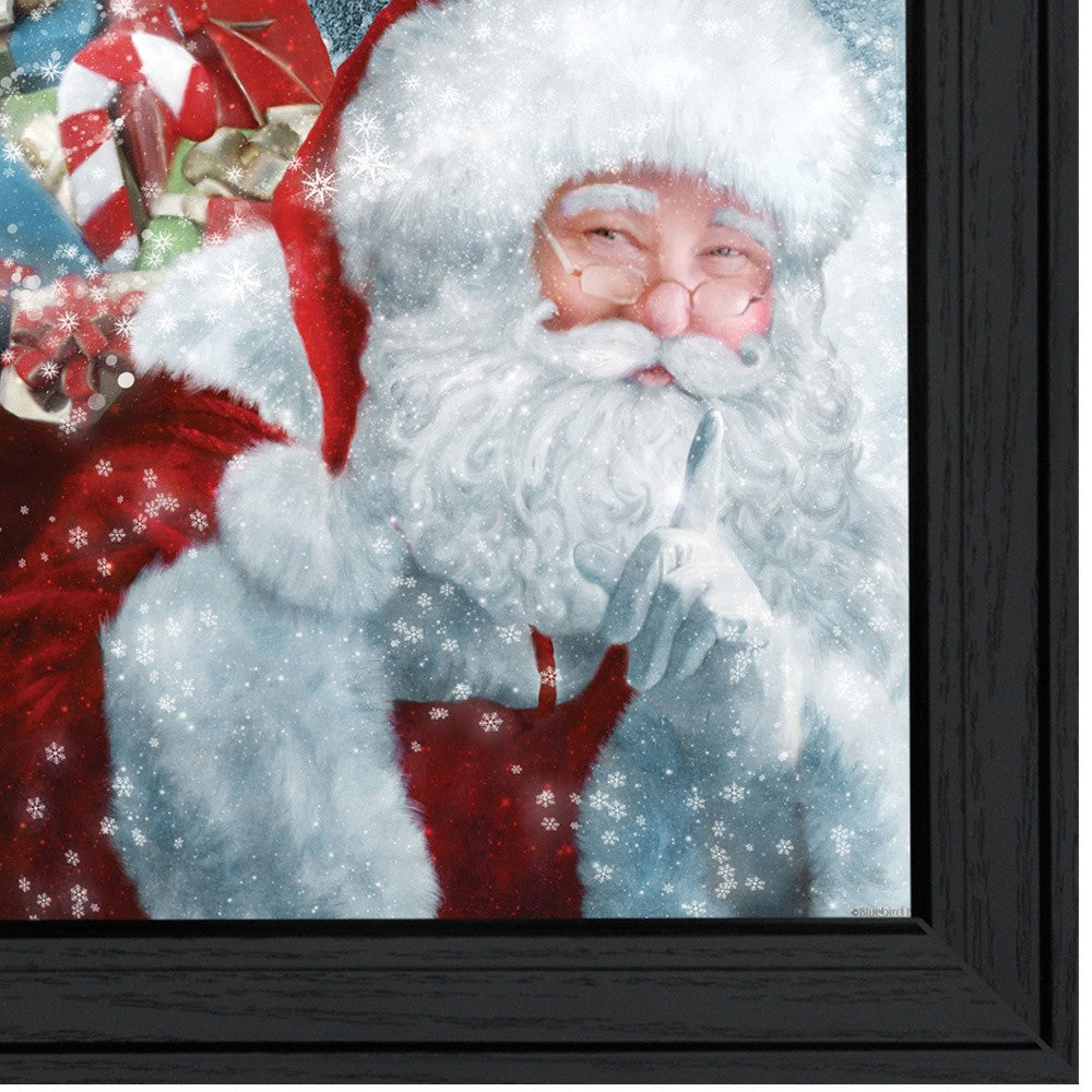 Santas Presents 3 Black Framed Print Wall Art