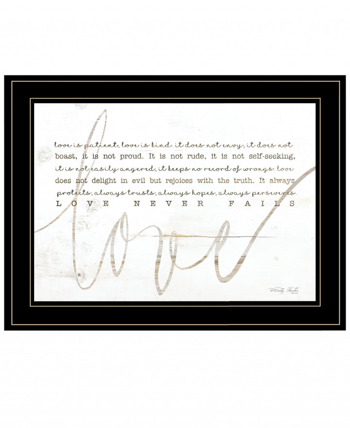 Love Never Fails 2 White Framed Print Wall Art