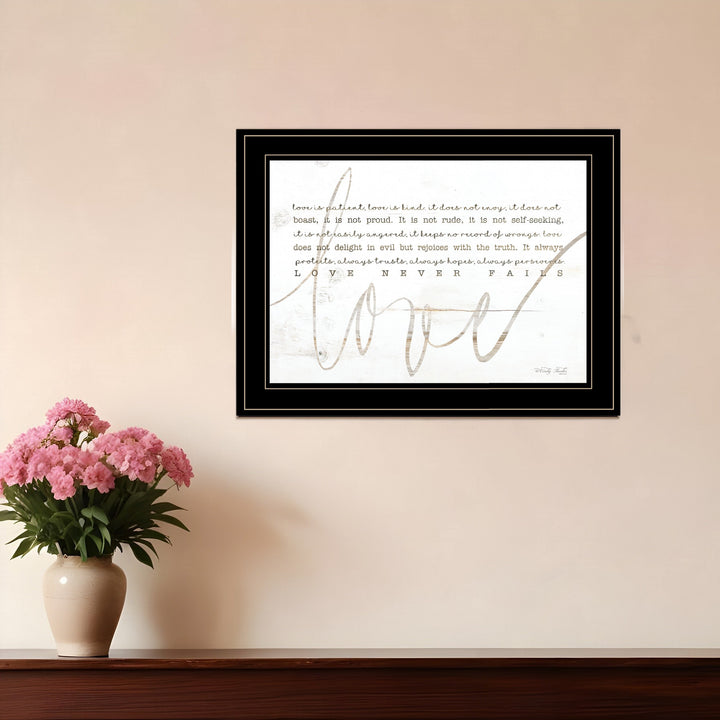 Love Never Fails 2 White Framed Print Wall Art