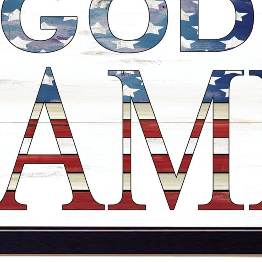 God Bless America 6 Black Framed Print Wall Art