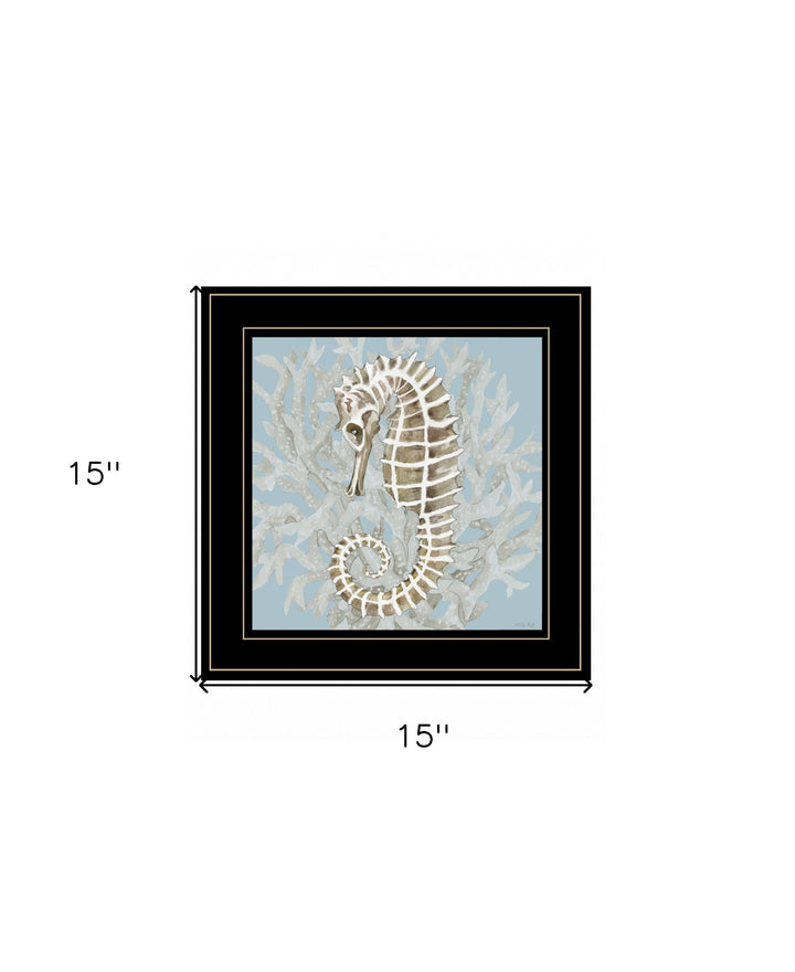 Coral Seahorse II 2 White Framed Print Wall Art