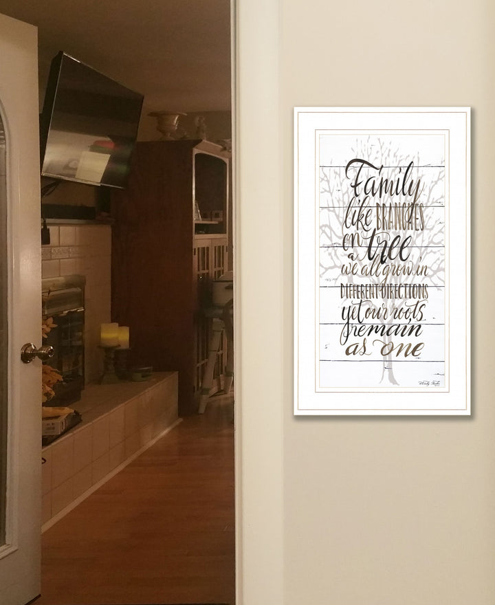 Family 4 White Framed Print Wall Art