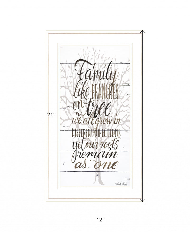 Family 4 White Framed Print Wall Art