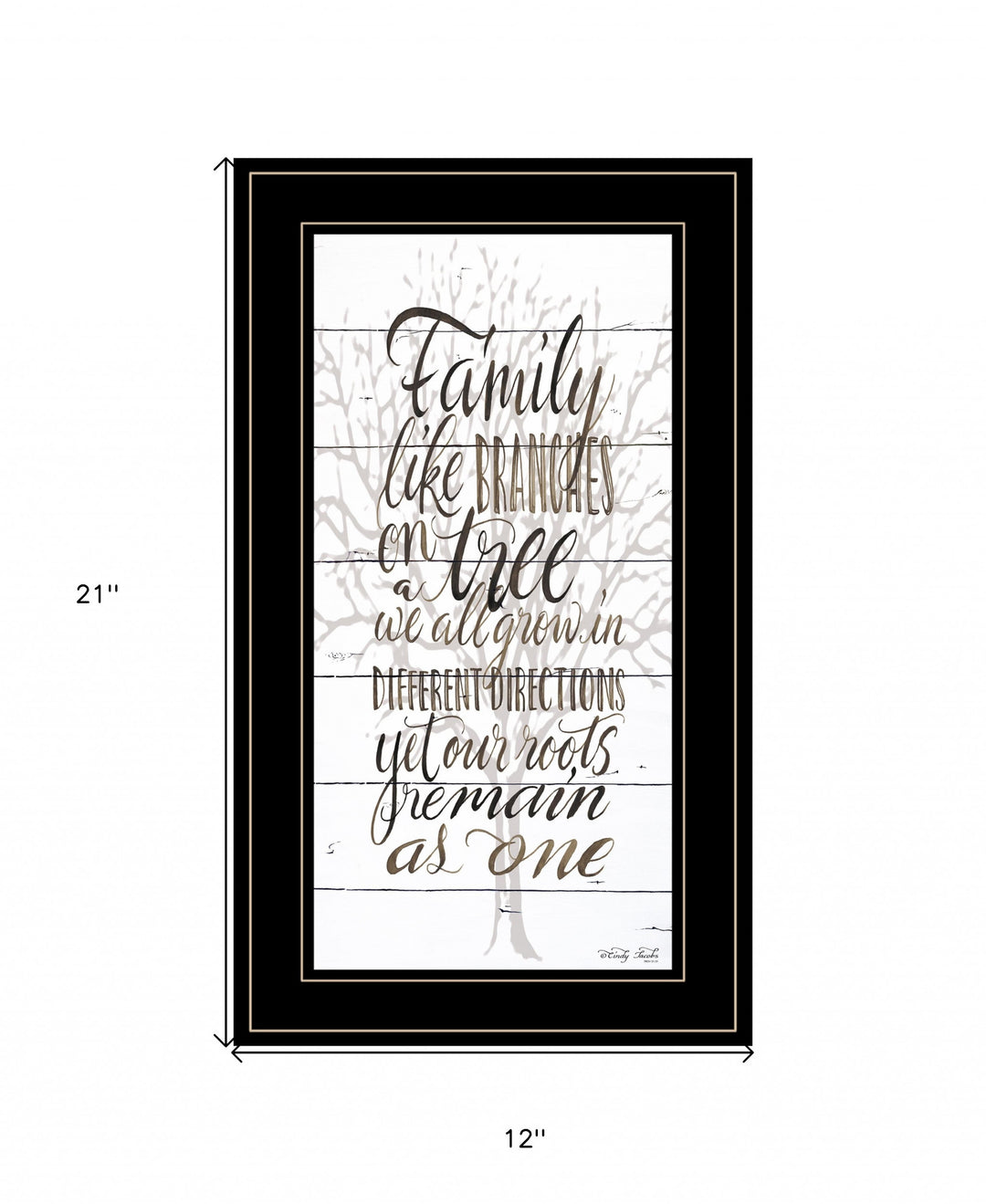 Family 5 Black Framed Print Wall Art