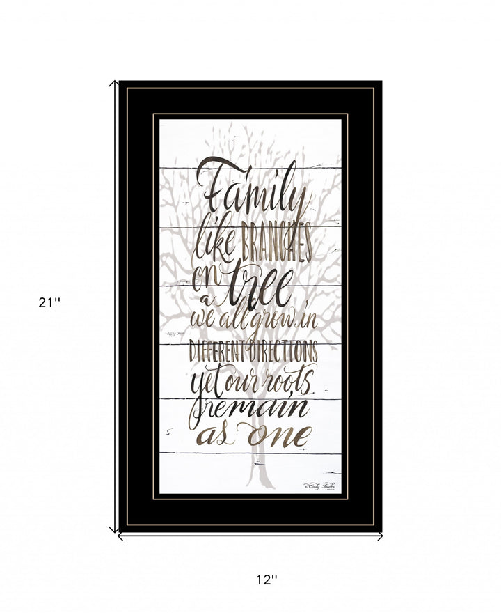 Family 5 Black Framed Print Wall Art