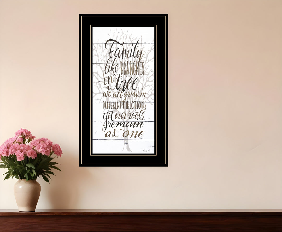 Family 5 Black Framed Print Wall Art