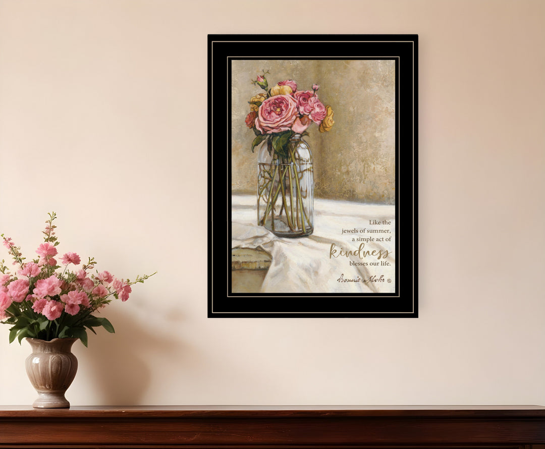 Jewels of Summer 2 Black Framed Print Wall Art