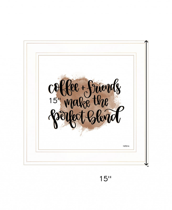 Coffee and Friends 2 White Framed Print Wall Art