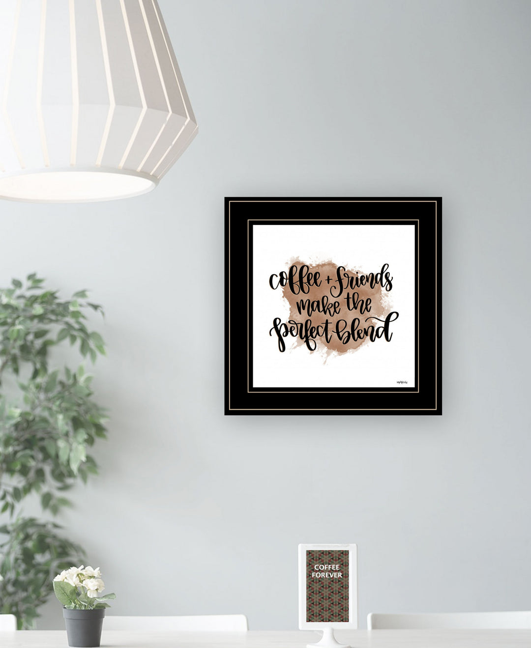 Coffee and Friends 2 White Framed Print Wall Art