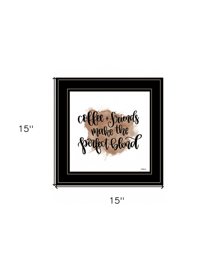 Coffee and Friends 2 White Framed Print Wall Art