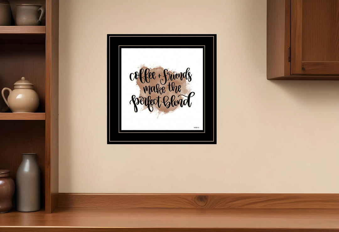 Coffee and Friends 2 White Framed Print Wall Art