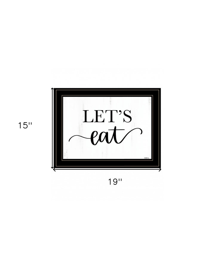 Lets Eat 3 Black Framed Print Kitchen Wall Art