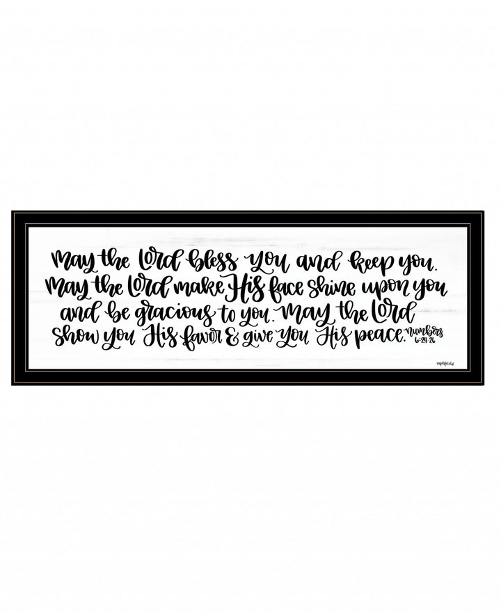 May the Lord Bless You and Keep You 2 Black Framed Print Wall Art