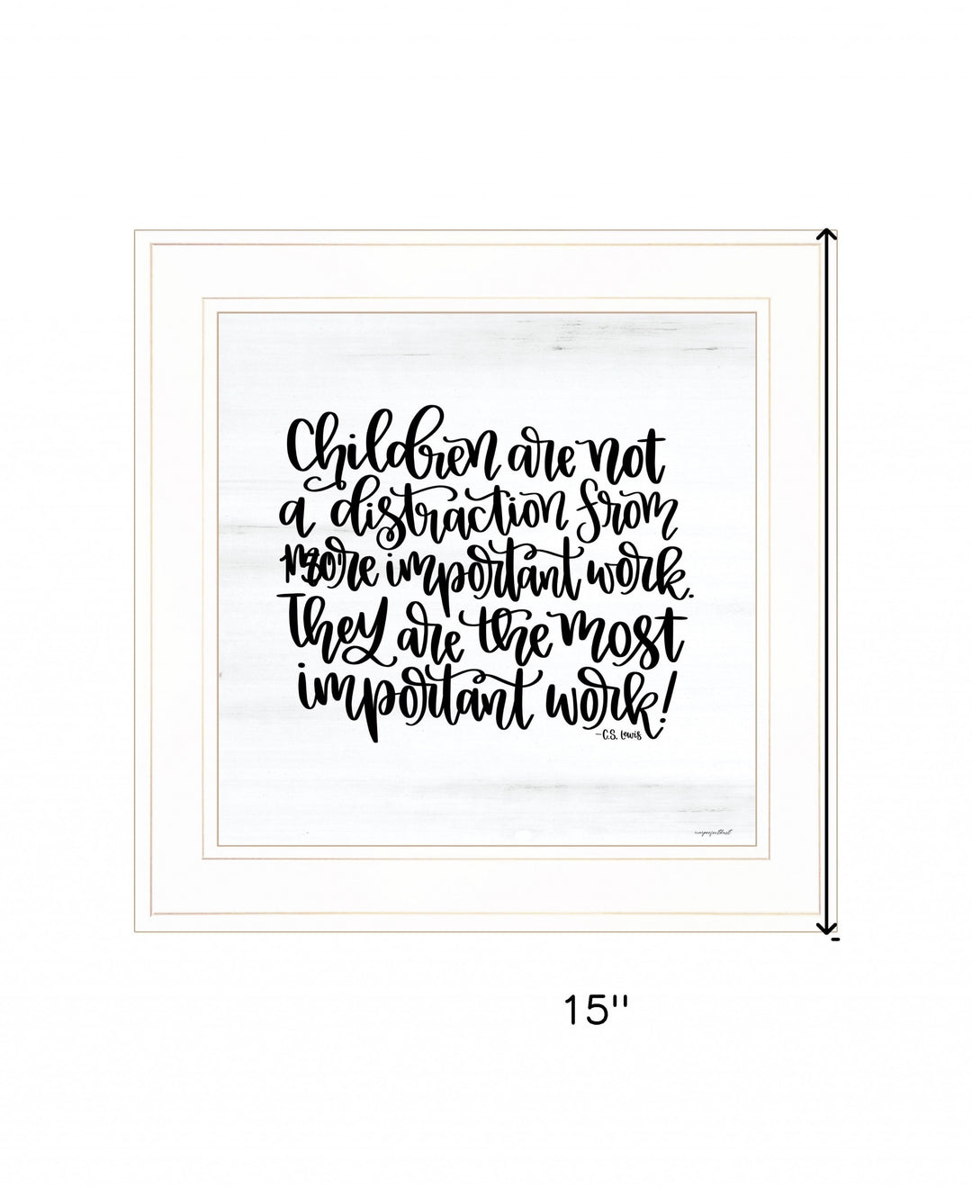 The Most Important Work 2 White Framed Print Wall Art