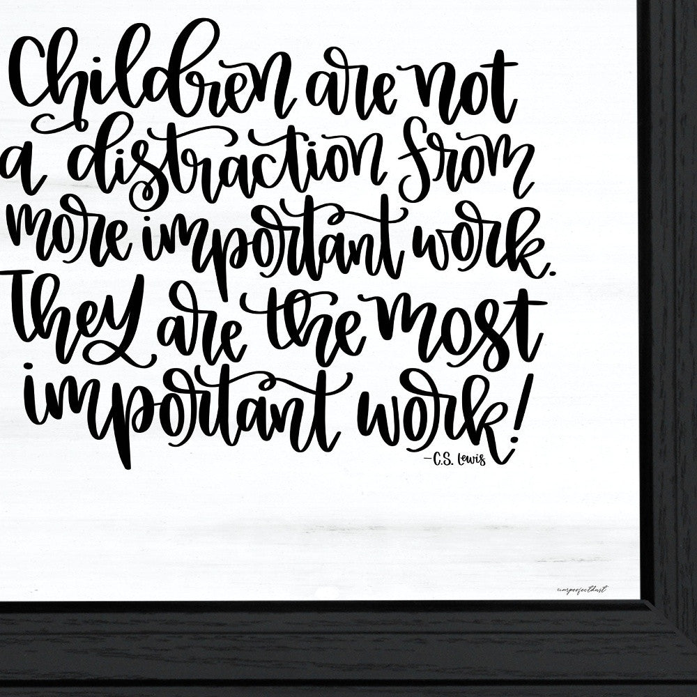 The Most Important Work 3 Black Framed Print Wall Art