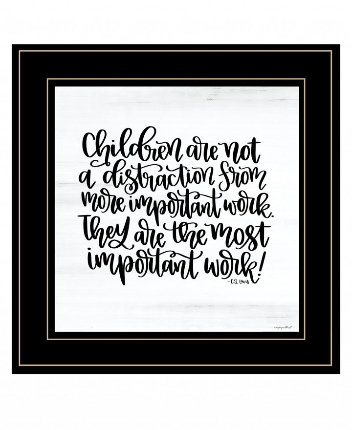 The Most Important Work 3 Black Framed Print Wall Art