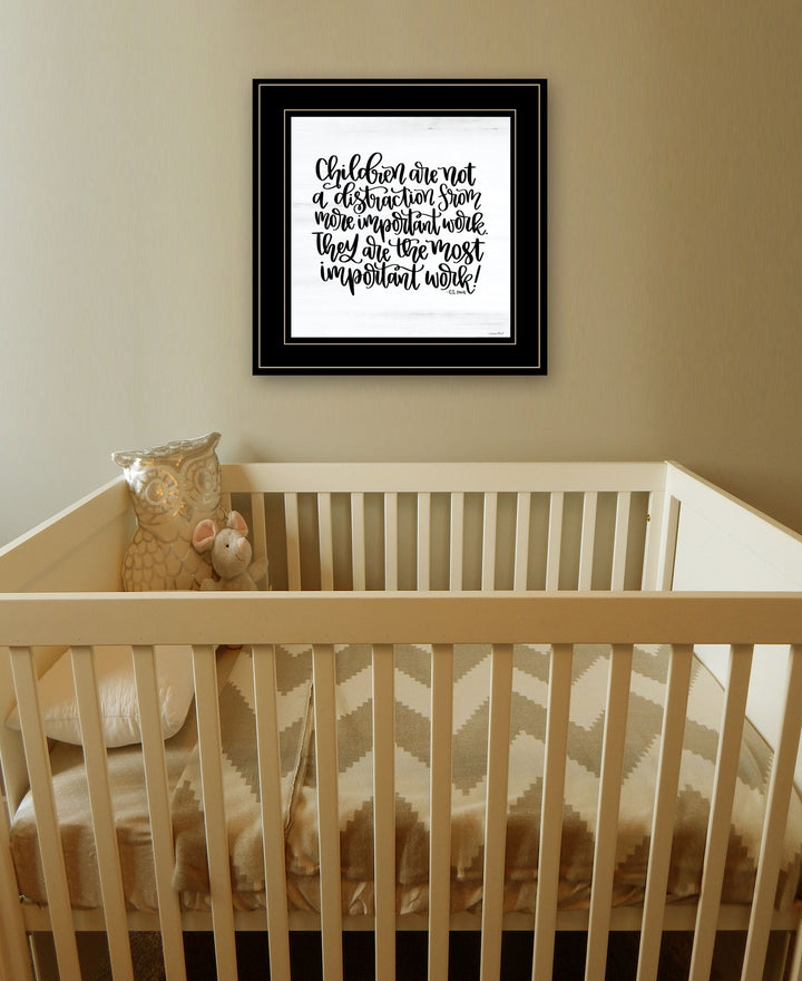 The Most Important Work 3 Black Framed Print Wall Art