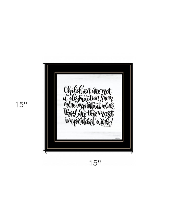 The Most Important Work 3 Black Framed Print Wall Art