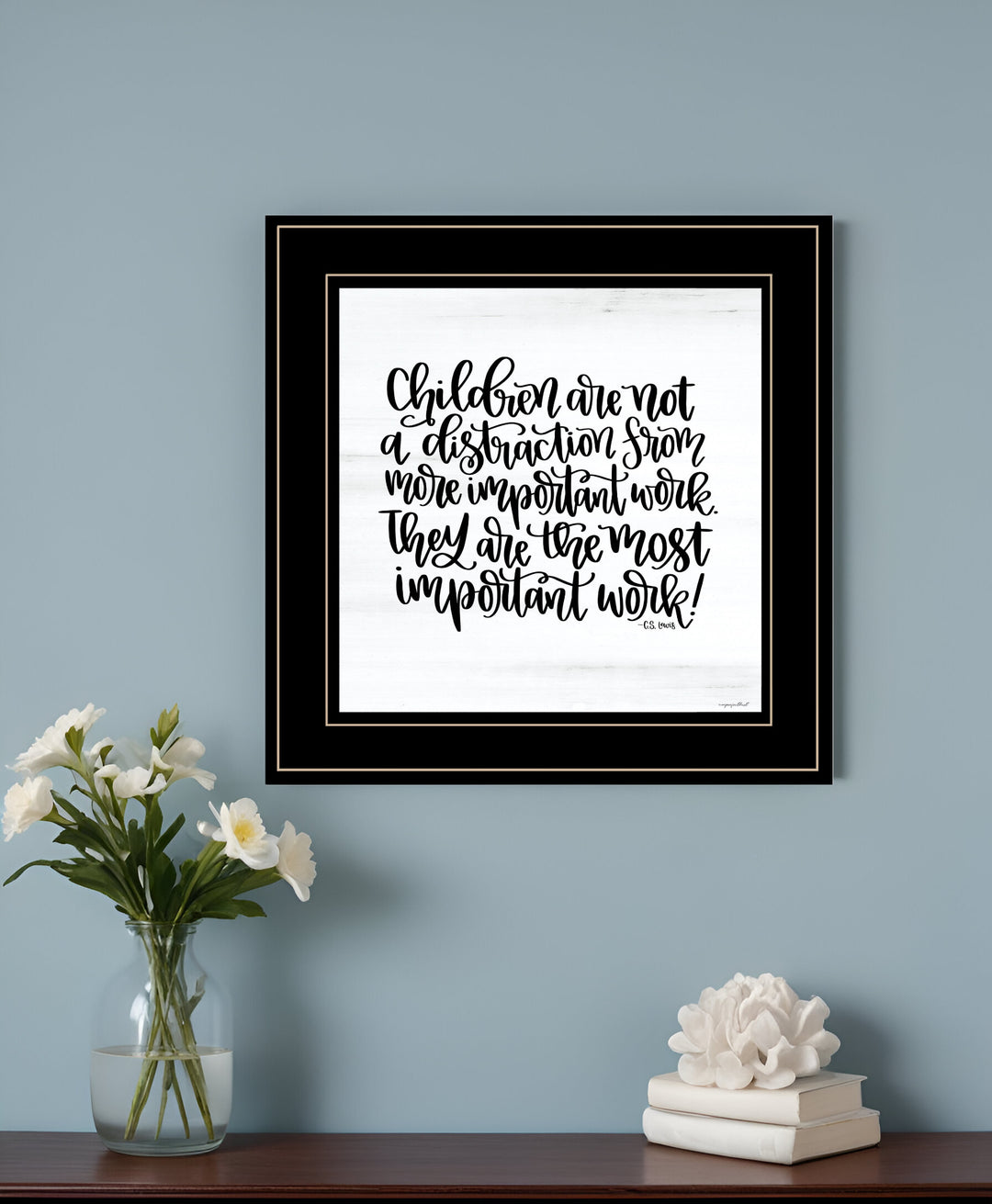 The Most Important Work 3 Black Framed Print Wall Art