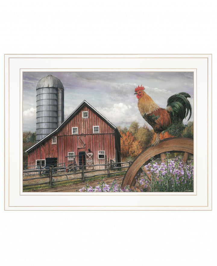 Good Morning Vermont 2 White Framed Print Wall Art