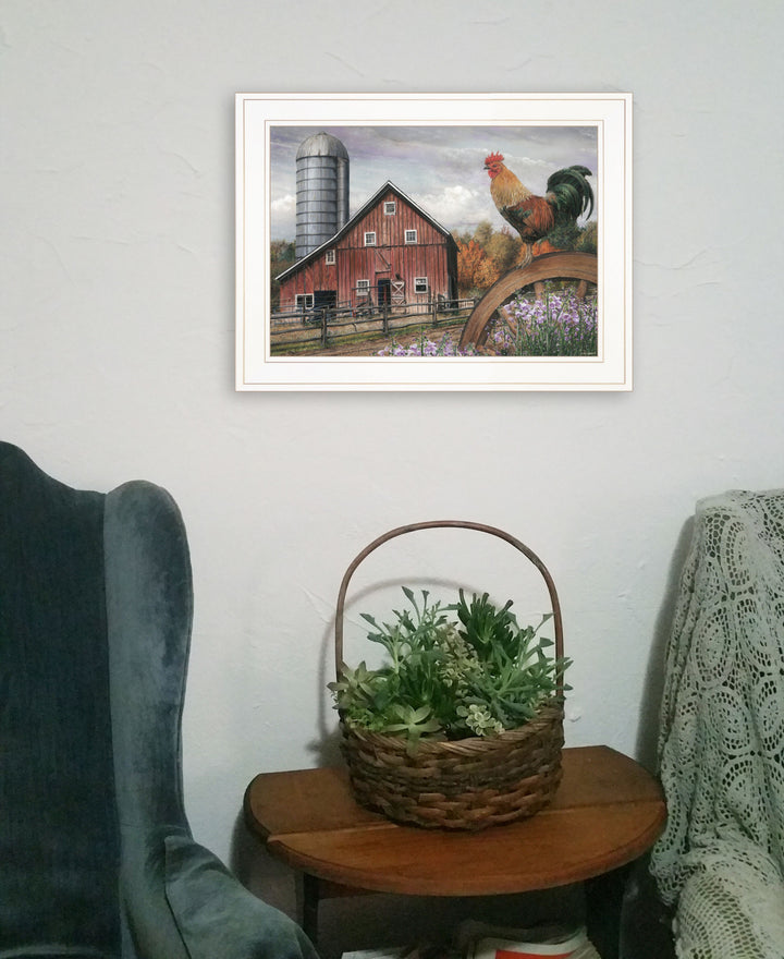 Good Morning Vermont 2 White Framed Print Wall Art