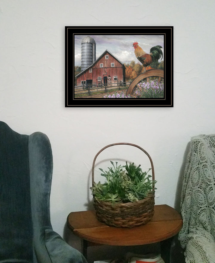 Good Morning Vermont 3 Black Framed Print Wall Art