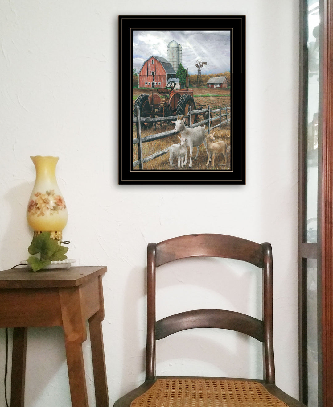 The Old Tractor 2 White Framed Print Wall Art