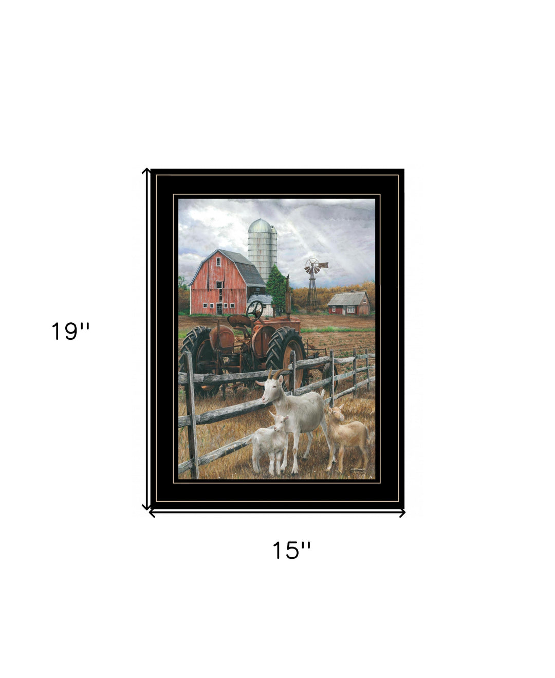 The Old Tractor 2 White Framed Print Wall Art