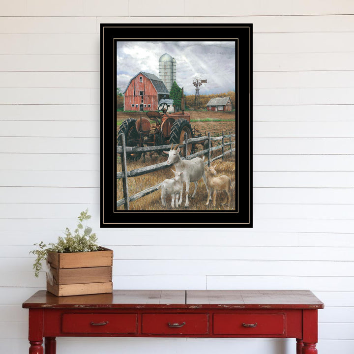 The Old Tractor 2 White Framed Print Wall Art